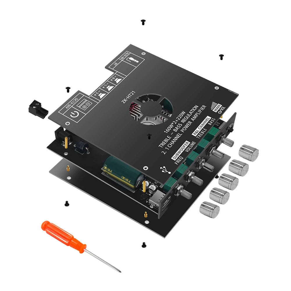 IOT-Audios ZK-HT21 Amplifier Board Module with Subwoofer TDA7498E