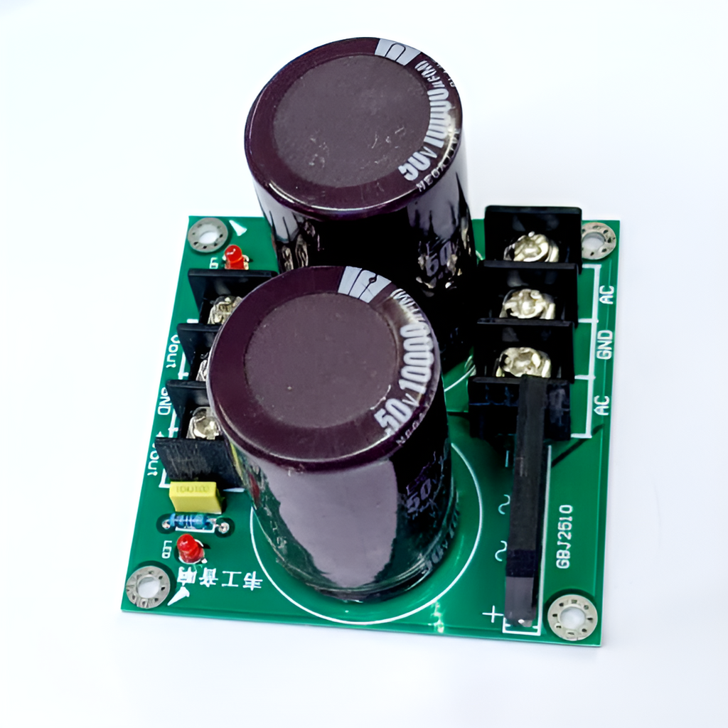 Amplifier dual power supply rectifier 10000uf 50v capacitor bank ...
