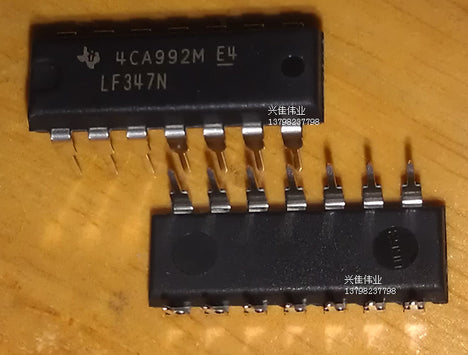LF347N LF347 DIP-14 Inline quad op amp with JFET input op amp ...